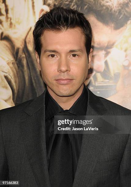 Actor Jon Seda attends the premiere of HBO's new miniseries "The Pacific" at Grauman's Chinese Theatre on February 24, 2010 in Hollywood, California.