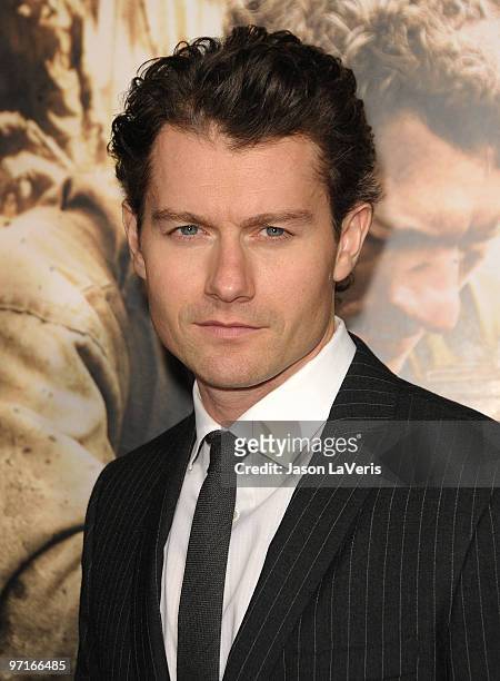 Actor James Badge Dale attends the premiere of HBO's new miniseries "The Pacific" at Grauman's Chinese Theatre on February 24, 2010 in Hollywood,...