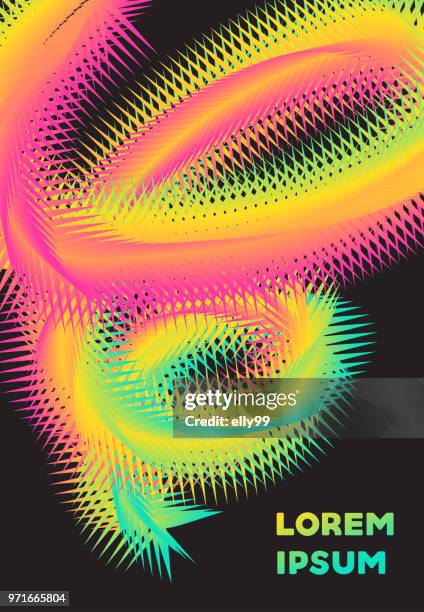 ilustrações de stock, clip art, desenhos animados e ícones de modern colorful neon cover background - elly99