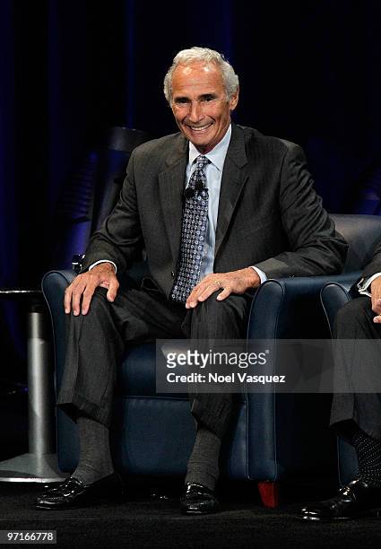 Sandy Koufax speaks at the "Koufax And Torre - Safe At Home" event at Nokia Theatre LA Live on February 27, 2010 in Los Angeles, California.