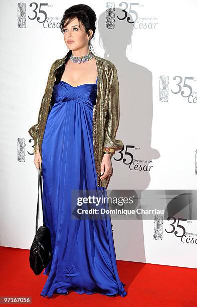 Actress Isabelle Adjani attends the 35th Cesar Film Awards at Theatre du Chatelet on February 27, 2010 in Paris, France.