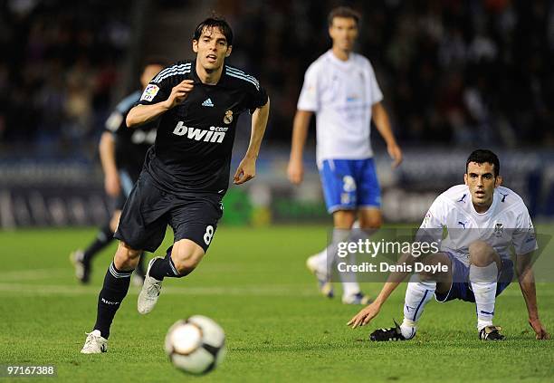 Kaka of Real Madrid in action during the La Liga match between Tenerife and Real Madrid at the Heliodoro Rodriguez Lopez stadium on February 27, 2010...