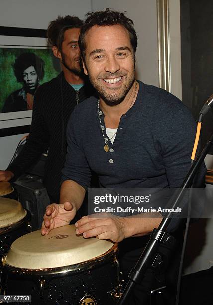 Surfer Dave Rastovich and Actor Jeremy Piven attend Sanuk Presents: An Evening For The Environment and launches the Rasta line at the Celebrity Vault...