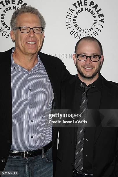 Producers Carlton Cuse and Damon Lindelof attend the "Lost" event at the 27th Annual PaleyFest at Saban Theatre on February 27, 2010 in Beverly...