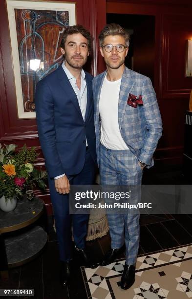 Robert Konjic and Darren Kennedy attend the GQ Dinner co-hosted by Loyle Carner during London Fashion Week Men's June 2018 at the The Principal...