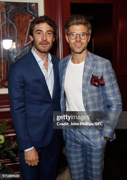 Robert Konjic and Darren Kennedy attend the GQ Dinner co-hosted by Loyle Carner during London Fashion Week Men's June 2018 at the The Principal...