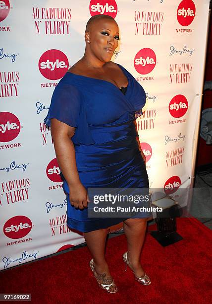 Singer Frenchie Davis arrives at Niecy Nash's "40, Fabulous N� Flirty," Birthday Party at The Kress on February 27, 2010 in Hollywood, California.