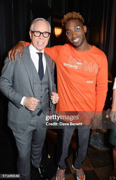 Tommy Hilfiger and Tinie Tempah attend the GQ Dinner co-hosted by Dylan Jones and Loyle Carner to celebrate London Fashion Week Men's June 2018 at...