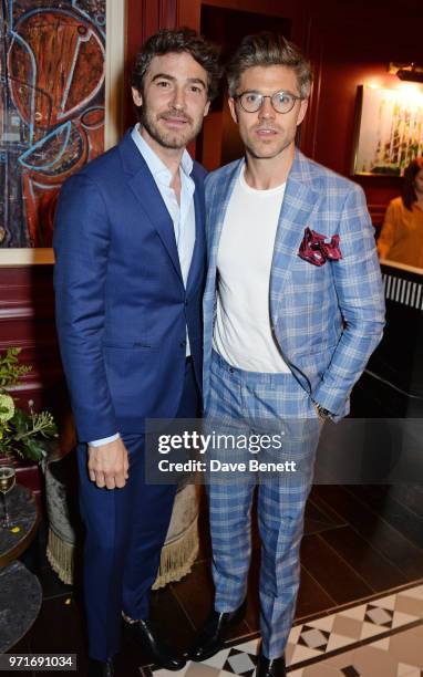 Robert Konjic and Darren Kennedy attend the GQ Dinner co-hosted by Dylan Jones and Loyle Carner to celebrate London Fashion Week Men's June 2018 at...