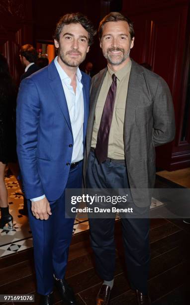 Robert Konjic and Patrick Grant attend the GQ Dinner co-hosted by Dylan Jones and Loyle Carner to celebrate London Fashion Week Men's June 2018 at...