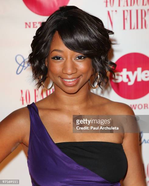 Actress Monique Coleman arrives at Niecy Nash's "40, Fabulous N� Flirty," Birthday Party at The Kress on February 27, 2010 in Hollywood, California.