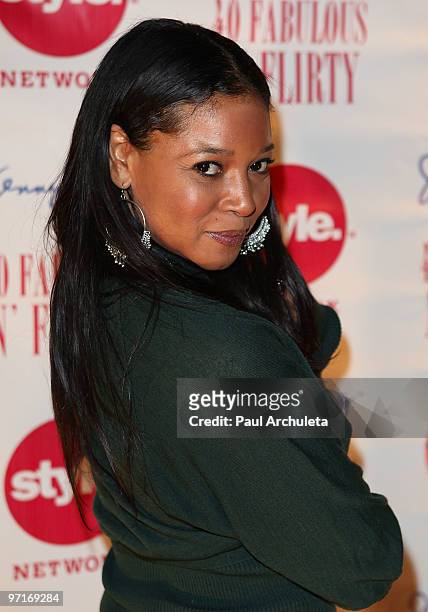Actress Tamala Jones arrives at Niecy Nash's "40, Fabulous N� Flirty," Birthday Party at The Kress on February 27, 2010 in Hollywood, California.