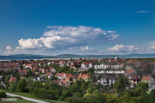 cityscape of veszprém (hungary) - traditionally hungarian foto e immagini stock