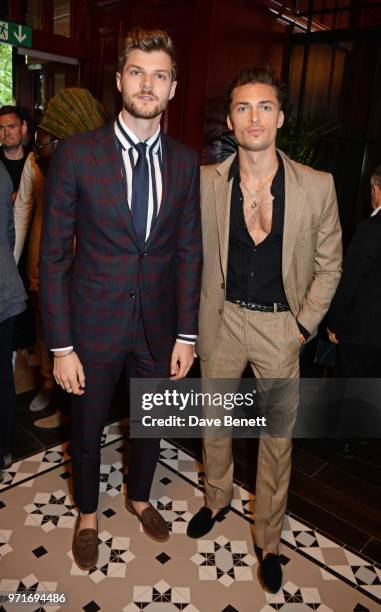 Jim Chapman and Harvey Newton-Haydon attend the GQ Dinner co-hosted by Dylan Jones and Loyle Carner to celebrate London Fashion Week Men's June 2018...