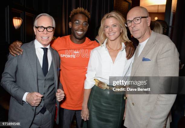 Tommy Hilfiger, Tinie Tempah, Avery Baker and Dylan Jones attend the GQ Dinner co-hosted by Dylan Jones and Loyle Carner to celebrate London Fashion...