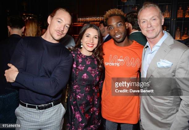 Diplo, Lauren Kemp, Tinie Tempah and Gary Kemp attend the GQ Dinner co-hosted by Dylan Jones and Loyle Carner to celebrate London Fashion Week Men's...