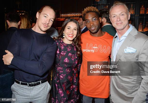 Diplo, Lauren Kemp, Tinie Tempah and Gary Kemp attend the GQ Dinner co-hosted by Dylan Jones and Loyle Carner to celebrate London Fashion Week Men's...