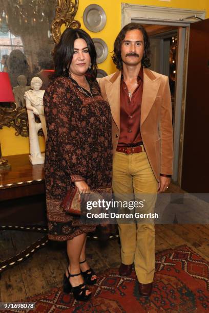 Anna-Marie Scott and Ben Cobb attend the Another Man dinner to celebrate the Spring/Summer 2018 issue during London Fashion Week Men's at Brunswick...