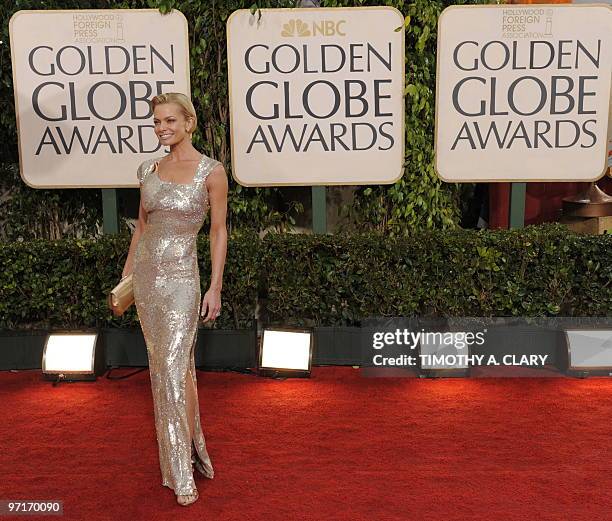 Actress Jaime Pressly arrives for the 67th Golden Globe Awards on January 17, 2010 in Beverly Hills, California. The Golden Globes is organized and...