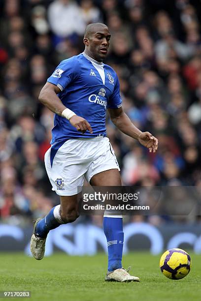 Sylvain Distin of Everton in action during the Barclays Premier League match between Tottenham Hotspur and Everton at White Hart Lane on February 28,...