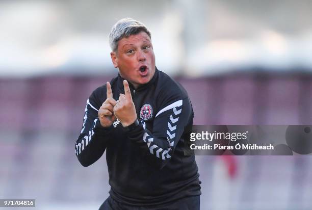 Dublin , Ireland - 8 June 2018; Bohemians manager Keith Long during the SSE Airtricity League Premier Division match between Bohemians and Derry City...