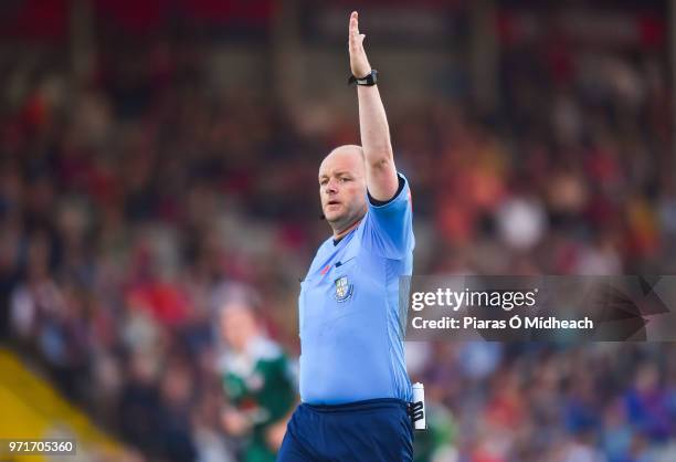 Dublin , Ireland - 8 June 2018; Referee Graham Kelly during the SSE Airtricity League Premier Division match between Bohemians and Derry City at...