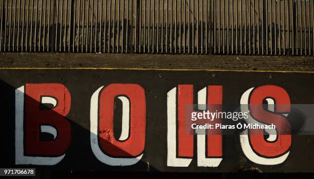 Dublin , Ireland - 8 June 2018; A general view of a Bohs sign at the SSE Airtricity League Premier Division match between Bohemians and Derry City at...