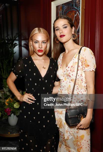 Fae Williams and Frankie Herbert attend the GQ Dinner co-hosted by Loyle Carner during London Fashion Week Men's June 2018 at the The Principal...