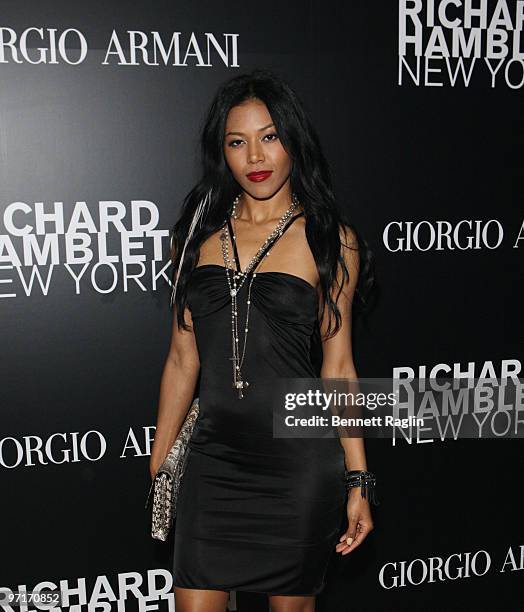 Amarie attends the Vladimir Restoin Roitfeld & Andy Valmorbida Presentation Of The Works Of Richard Hambleton at TBD on September 15, 2009 in New...