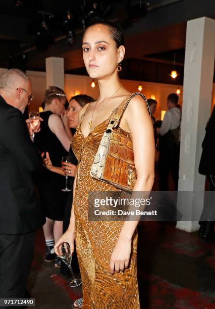 Jess Maybury attends the Fashion East and Bistrotheque private dinner celebrating the close of London Fashion Week Men's at Bistrotheque on June 11,...