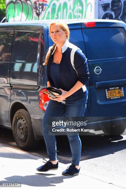 Amy Schumer is seen in Manhattan on June 11, 2018 in New York City.