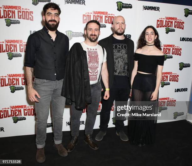 Obsidian Kingdom attend the Metal Hammer Golden God Awards at Indigo at The O2 Arena on June 11, 2018 in London, England.