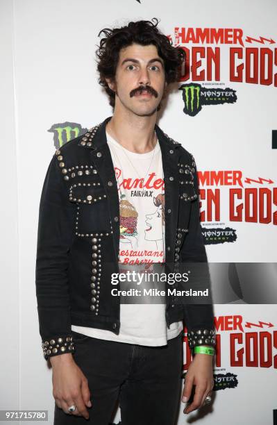 Josh Landau of The Shrine attends the Metal Hammer Golden God Awards at Indigo at The O2 Arena on June 11, 2018 in London, England.