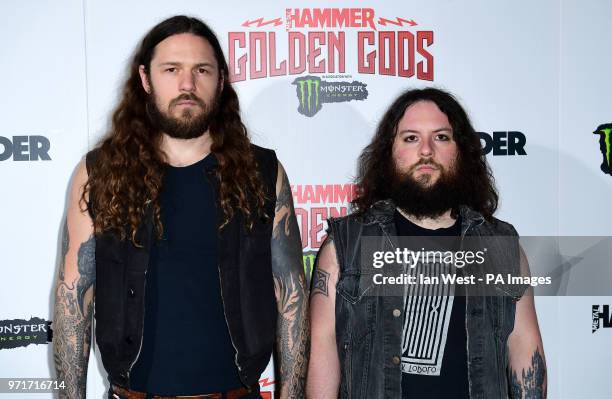 Wolves In The Throne Room attending the Metal Hammer Golden Gods Awards 2018 held at indigo at The O2 in London.