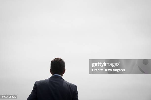 Donald Trump Jr. Attends a ribbon cutting event for a new clubhouse at Trump Golf Links at Ferry Point, June 11, 2018 in The Bronx borough of New...