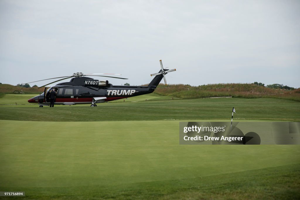 Donald Trump Jr., Eric Trump, And Golfer Jack Nicklaus Unveil New Clubhouse At Trump Golf Links