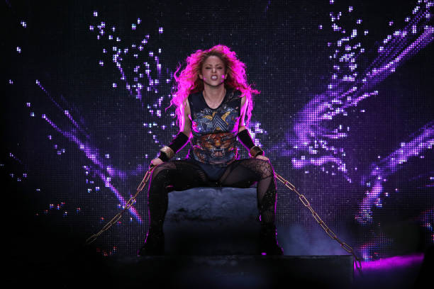 Shakira performs live on stage during the 'El Dorado World Tour' at The O2 Arena on June 11, 2018 in London, England.