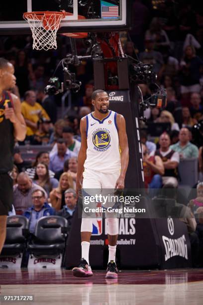 Finals: Golden State Warriors Kevin Durant during game vs Cleveland Cavaliers at Quicken Loans Arena. Game 4. Cleveland, OH 6/8/2018 CREDIT: Greg...