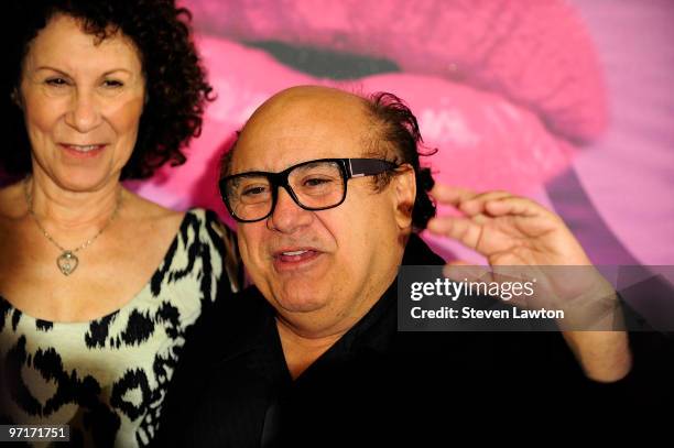 Actress Rhea Perlman and actor Danny DeVito arrive for the 14th annual Keep Memory Alive charity gala at the Bellagio Las Vegas on February 27, 2010...