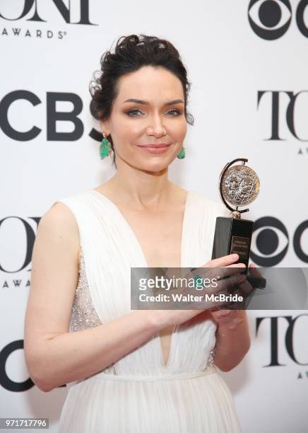 Katrina Lenk poses in the 72nd Annual Tony Awards Press Room at 3 West Club on June 10, 2018 in New York City.