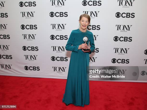 Glenda Jackson poses in the 72nd Annual Tony Awards Press Room at 3 West Club on June 10, 2018 in New York City.