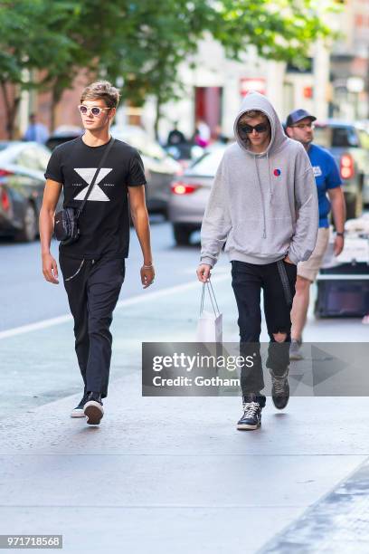 Presley Gerber is seen in SoHo on June 11, 2018 in New York City.