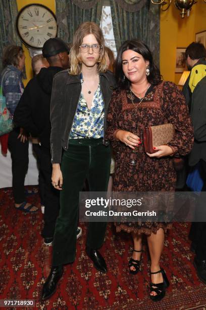 Anna-Marie Scott and Bunny Kinney attend the Another Man dinner to celebrate the Spring/Summer 2018 issue during London Fashion Week Men's at...