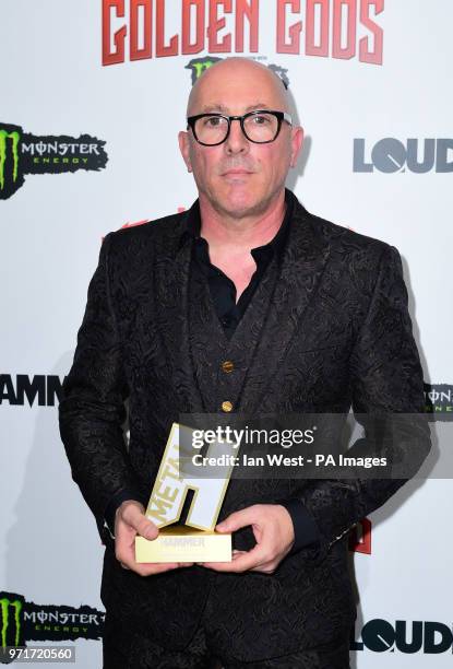 Maynard James Keenan wins the Icon award at the Metal Hammer Golden Gods Awards 2018 held at indigo at The O2 in London.