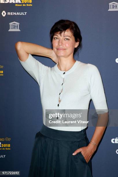 Marianne Denicourt attends "Les Nuits en Or 2018" at UNESCO on June 11, 2018 in Paris, France.