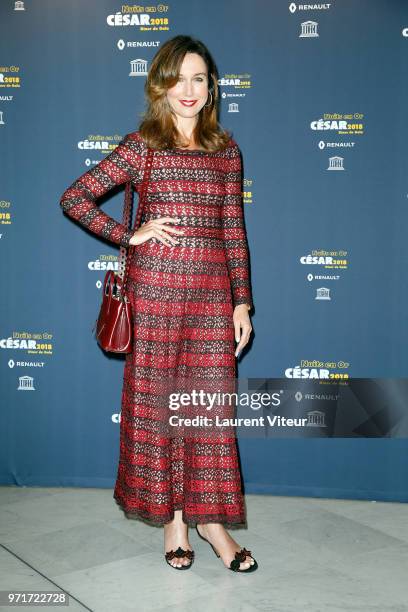 Elsa Zylberstein attends "Les Nuits en Or 2018" at UNESCO on June 11, 2018 in Paris, France.