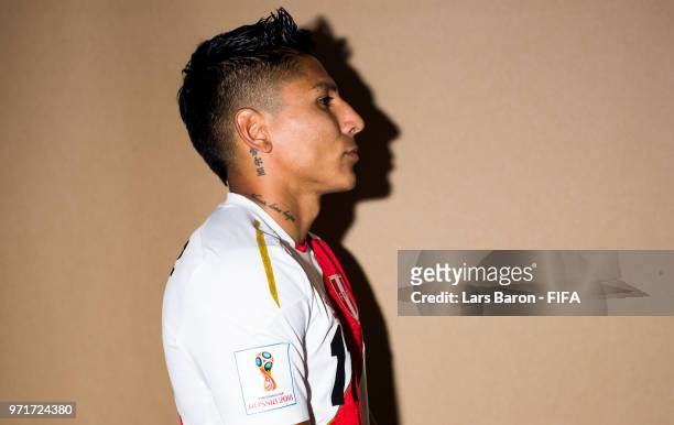 Raul Ruidiaz of Peru poses for a portrait during the official FIFA World Cup 2018 portrait session on June 11, 2018 in Moscow, Russia.
