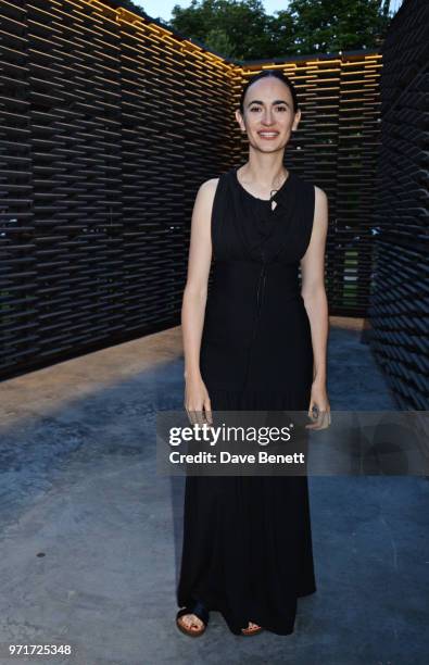 Architect Frida Escobedo attends a pre-opening drinks reception for the Serpentine Pavilion 2018 which she designed at The Serpentine Gallery on June...