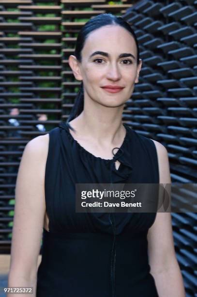 Architect Frida Escobedo attends a pre-opening drinks reception for the Serpentine Pavilion 2018 which she designed at The Serpentine Gallery on June...