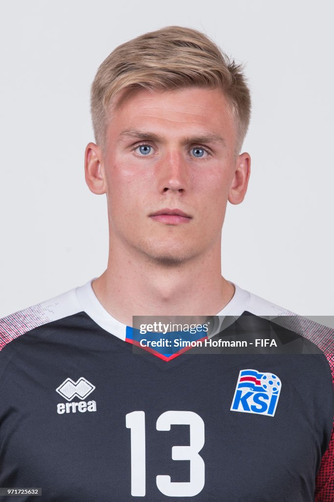 Runar Roshan Runar Runarsson of Iceland poses during the official FIFA World Cup ...
